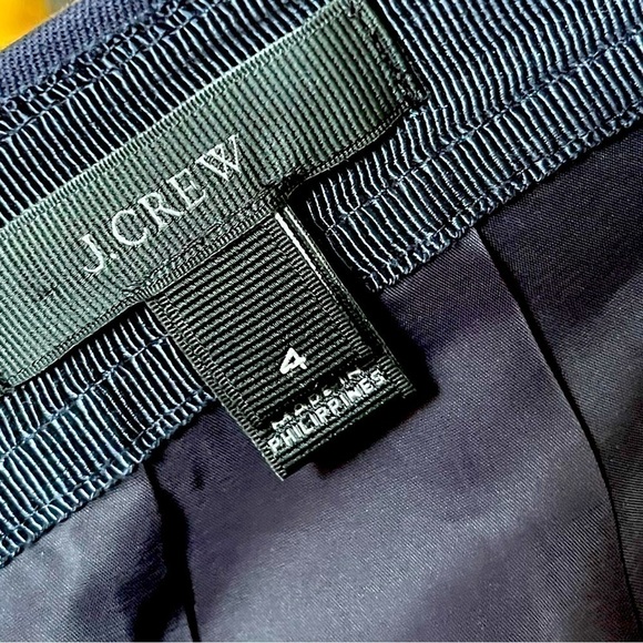 J. Crew Women's Navy Blue Cotton Casual Short Mini Skirt, Sz 4 - Picture 3 of 3